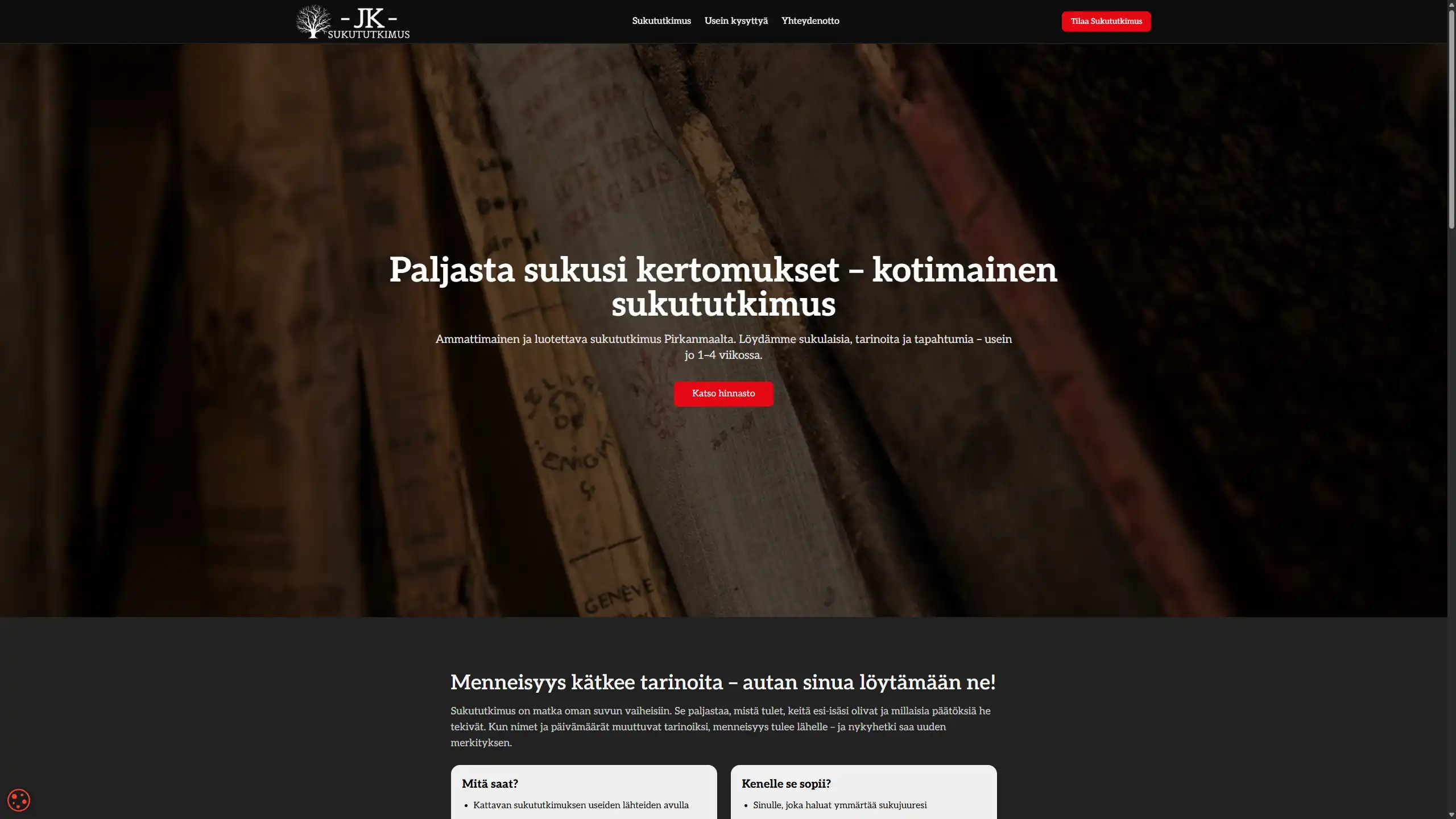 Uudet verkkosivut – JK-Sukututkimus